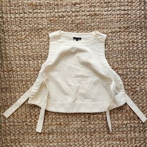 SOLD  Soeur Elegant White Sleeveless Top